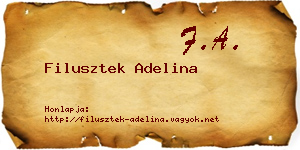 Filusztek Adelina névjegykártya