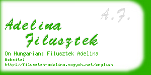 adelina filusztek business card